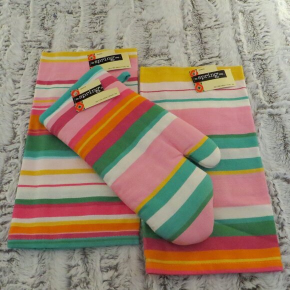 Southwestern Rustic Ranch Adobe Kitchen Linens Set Of 3 New - Picture 1 of 9